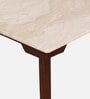 Abate Marble Top 4 Seater Dining Set in Teak Wood Finish