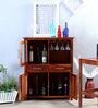 Abbey Sheesham Wood Bar Cabinet in Honey Oak Finish