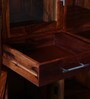 Abbey Sheesham Wood Bar Cabinet in Honey Oak Finish