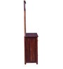 Abbey Solid Wood Dressing Table with Mirror in Honey Oak Finish