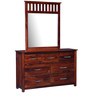 Abbey Solid Wood Dressing Table with Mirror in Honey Oak Finish