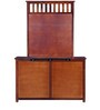 Abbey Solid Wood Dressing Table with Mirror in Honey Oak Finish