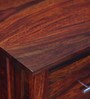 Abbey Solid Wood Dressing Table with Mirror in Honey Oak Finish