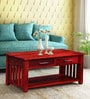 Abbey Solid Wood Coffee Table in Spicy Red Finish