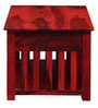 Abbey Solid Wood Coffee Table in Spicy Red Finish