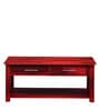 Abbey Solid Wood Coffee Table in Spicy Red Finish