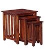 Abbey Sheesham Wood Nest Of Tables In Honey Oak Finish