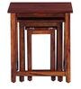 Abbey Sheesham Wood Nest Of Tables In Honey Oak Finish