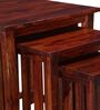 Abbey Sheesham Wood Nest Of Tables In Honey Oak Finish