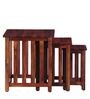Abbey Sheesham Wood Nest Of Tables In Honey Oak Finish