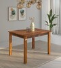 Abbey Sheesham Wood 4 Seater Dining Table In Rustic Teak Finish
