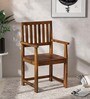 Abbey Sheesham Wood Arm Chair in Scratch Resistant Honey Oak Finish