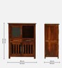 Abbey Sheesham Wood Bar Cabinet In Honey Oak Finish