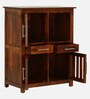 Abbey Sheesham Wood Bar Cabinet In Honey Oak Finish