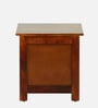 Abbey Sheesham Wood Bedside Table in Scratch Resistant Honey Oak Finish With Drawer