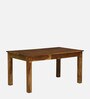Abbey Sheesham Wood 6 Seater Dining Table In Rustic Teak Finish