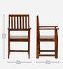 Abbey Sheesham Wood Arm Chair in Scratch Resistant Honey Oak Finish