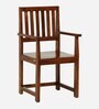 Abbey Sheesham Wood Arm Chair in Scratch Resistant Honey Oak Finish
