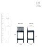 Abbey Sheesham Wood Bar Stool in Ocean Blue Finish