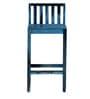 Abbey Sheesham Wood Bar Stool in Ocean Blue Finish