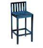 Abbey Sheesham Wood Bar Stool in Ocean Blue Finish