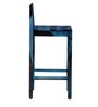 Abbey Sheesham Wood Bar Stool in Ocean Blue Finish