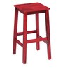 Abbey Solid Wood Bar Stool in Spicy Red Finish