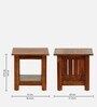 Abbey Sheesham Wood End Table in Scratch Resistant Honey Oak Finish