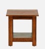 Abbey Sheesham Wood End Table in Scratch Resistant Honey Oak Finish