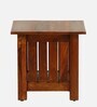 Abbey Sheesham Wood End Table in Scratch Resistant Honey Oak Finish