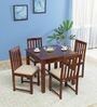 Abbey Sheesham Wood 4 Seater Dining Set In Honey Oak Finish