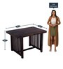 Abbey Sheesham Wood Four Seater Dining Set in Warm Chestnut Finish