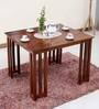Abbey Sheesham Wood Four Seater Dining Table in Honey Oak Finish