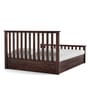 Abbey Sheesham Wood Queen Size Bed With Box Storage In Provincial Teak Finish