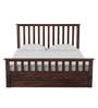 Abbey Sheesham Wood Queen Size Bed With Box Storage In Provincial Teak Finish