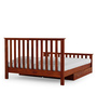 Abbey Sheesham Wood Queen Size Bed With Drawer Storage In Honey Oak Finish