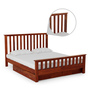 Abbey Sheesham Wood Queen Size Bed With Drawer Storage In Honey Oak Finish
