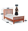 Abbey Sheesham Wood Single Bed In Honey Oak Finish