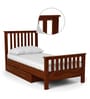 Abbey Sheesham Wood Single Bed With Drawer Storage In Honey Oak Finish