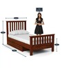 Abbey Sheesham Wood Single Bed With Drawer Storage In Honey Oak Finish