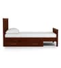 Abbey Sheesham Wood Single Bed With Drawer Storage In Honey Oak Finish