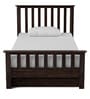 Abbey Sheesham Wood Single Bed With Drawer Storage In Warm Chestnut Finish