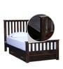 Abbey Sheesham Wood Single Bed With Drawer Storage In Warm Chestnut Finish