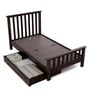 Abbey Sheesham Wood Single Bed With Drawer Storage In Warm Chestnut Finish