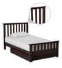 Abbey Sheesham Wood Single Bed With Drawer Storage In Warm Chestnut Finish