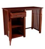 Abbey Sheesham Wood Writing Table In Honey Oak with Storage