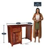 Abbey Sheesham Wood Writing Table In Honey Oak with Storage