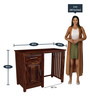 Abbey Sheesham Wood Writing Table In Provincial Teak With Storage