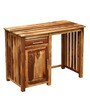 Abbey Sheesham Wood Writing Table in Scratch Resistant Rustic teak Finish With Storage