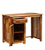 Abbey Sheesham Wood Writing Table in Scratch Resistant Rustic teak Finish With Storage